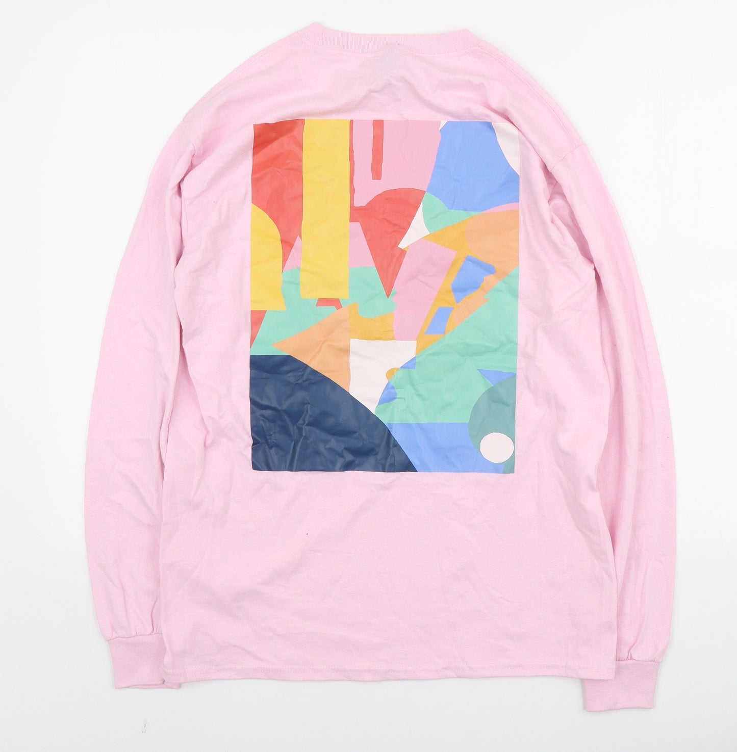 Preworn Womens Pink Cotton Basic Polo Size M Round Neck - AVA