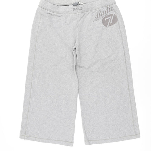 Nike Womens Grey Cotton Sweat Shorts Size M L20 in Regular Drawstring - Jorts