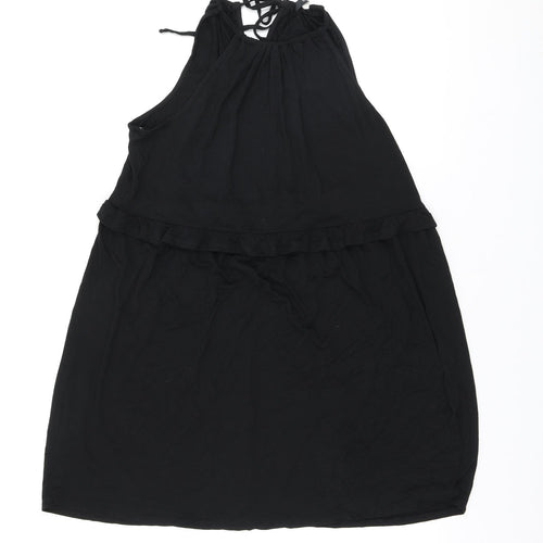 George Womens Black Viscose Mini Size M Halter Tie
