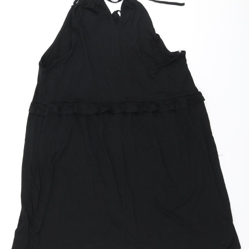 George Womens Black Viscose Mini Size M Halter Tie