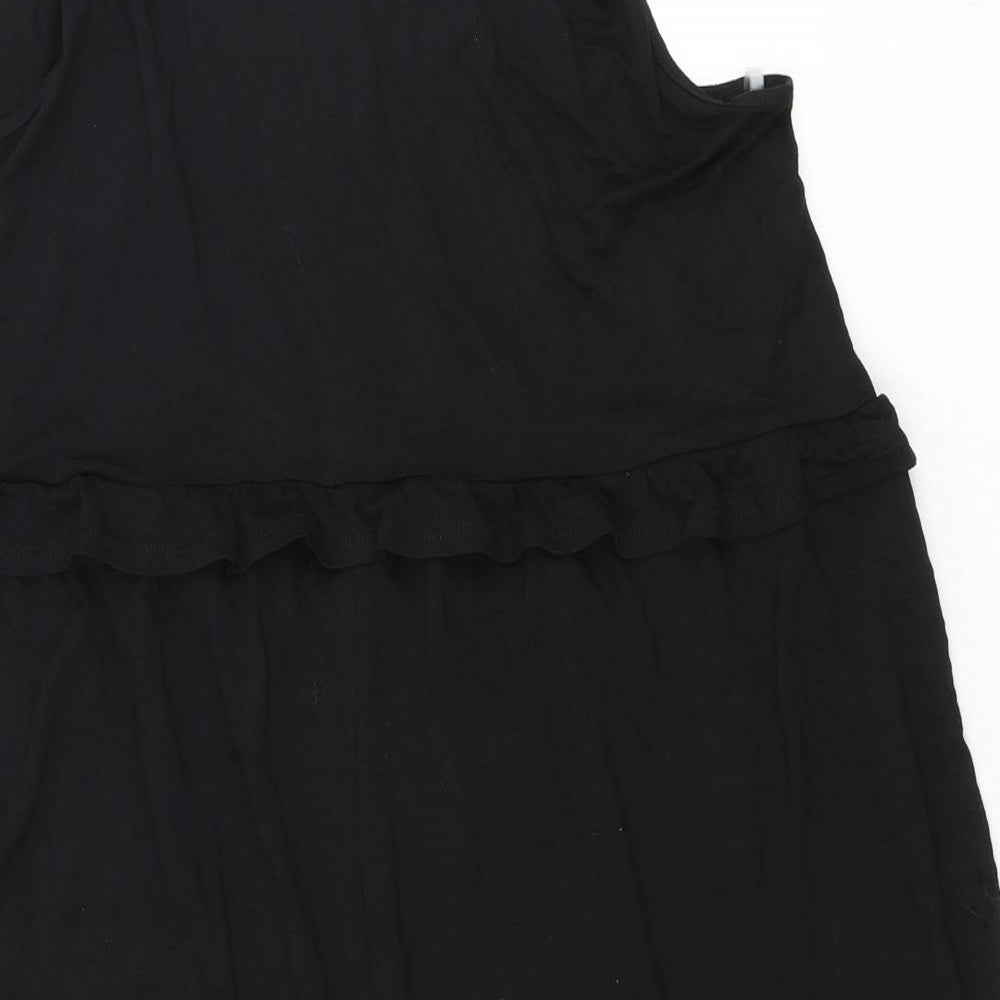 George Womens Black Viscose Mini Size M Halter Tie