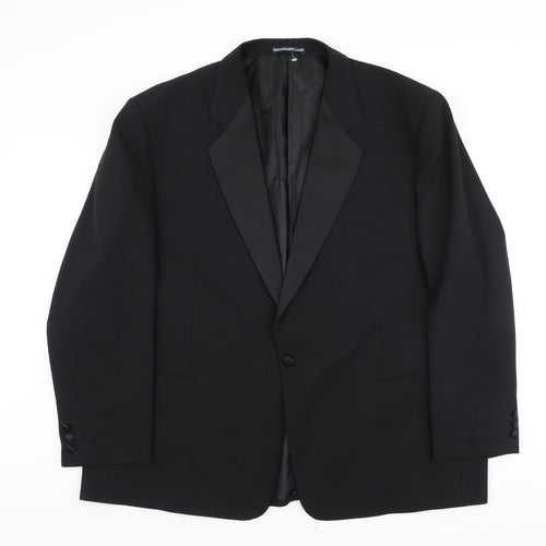 Greenwoods Classic Mens Black Polyester Jacket Suit Jacket