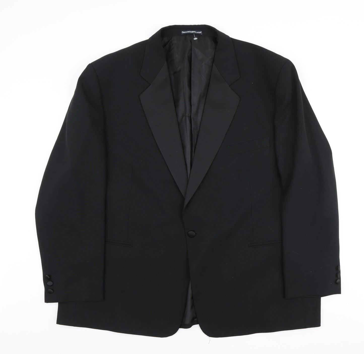 Greenwoods Classic Mens Black Polyester Jacket Suit Jacket
