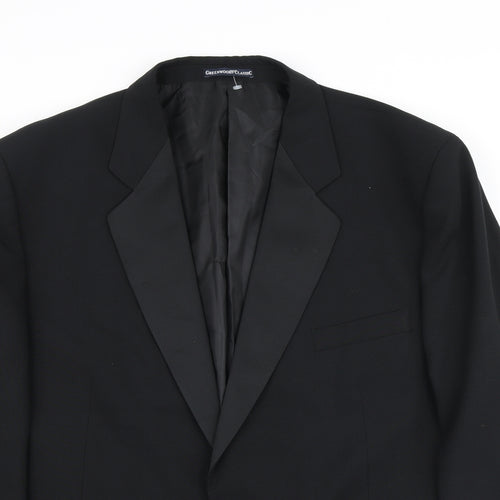 Greenwoods Classic Mens Black Polyester Jacket Suit Jacket