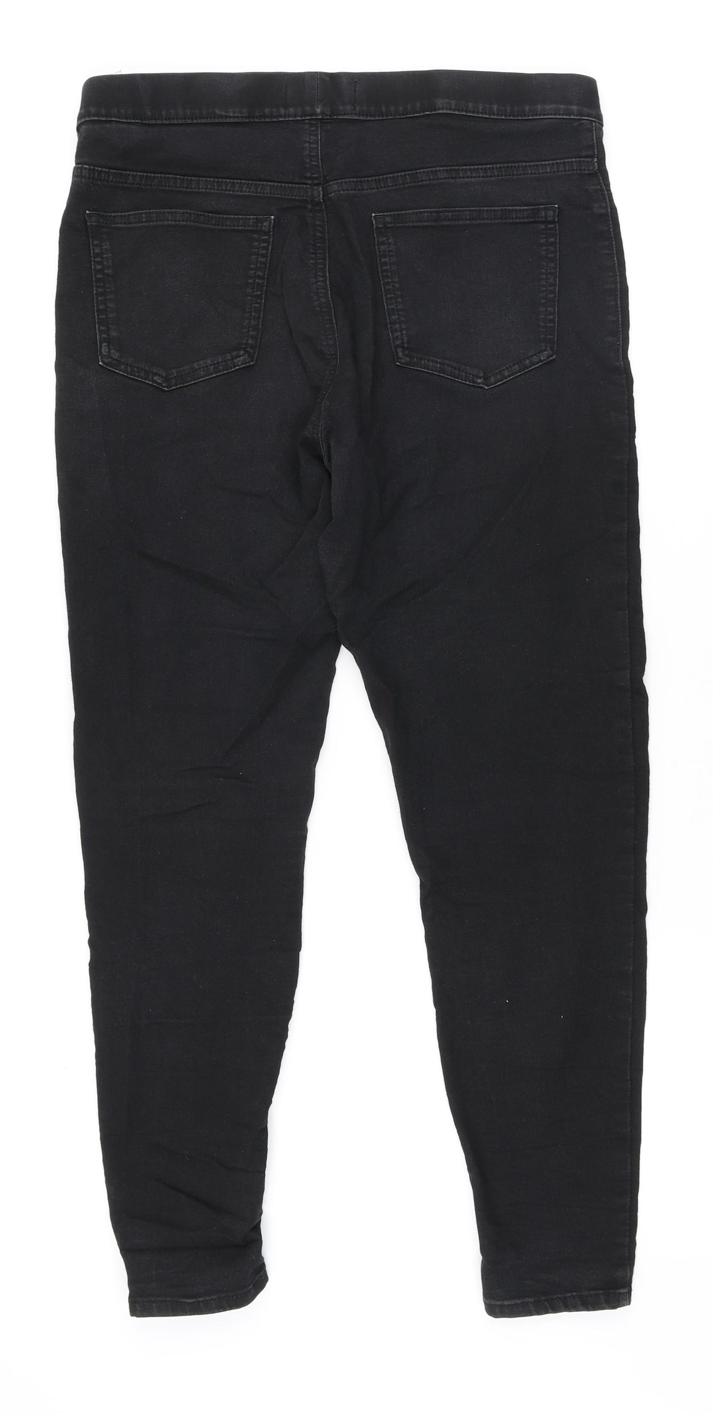 Marks and Spencer Womens Black Cotton Jegging Leggings Size 14 L27 in