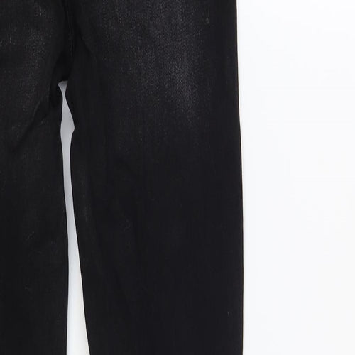 Denim & Co. Womens Black Cotton Skinny Jeans Size 6 L28 in Regular Button