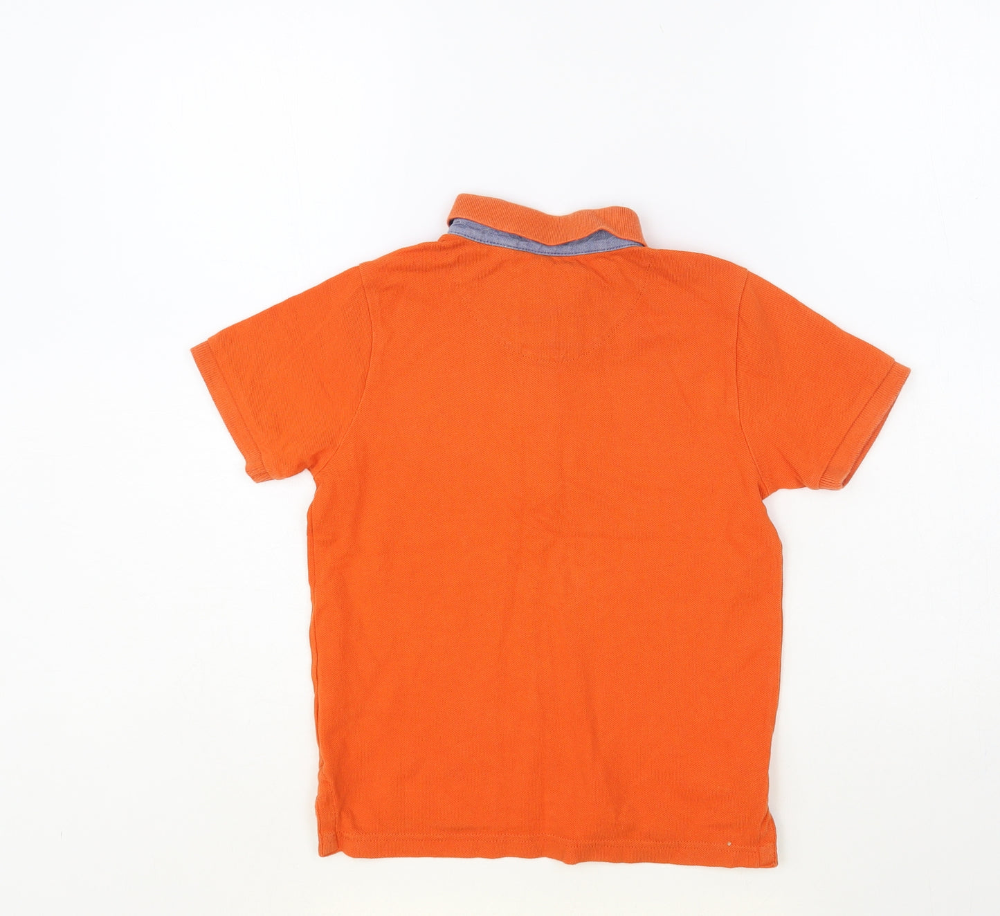 NEXT Boys Orange Cotton Pullover Polo Size 5 Years Collared Button