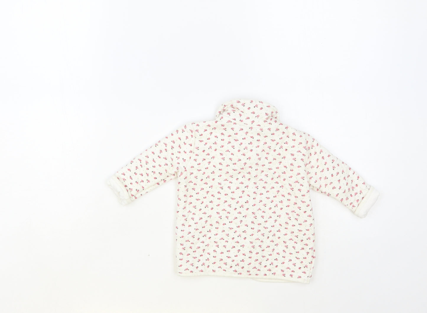 F&F Baby White Floral Basic Jacket Jacket Size 3-6 Months Button
