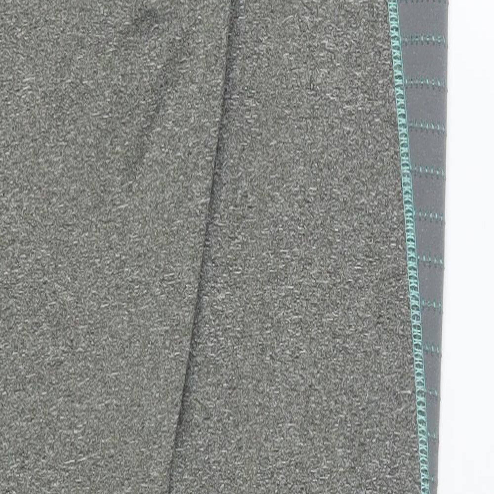 Primark Womens Grey Polyacrylate Fibre Compression Leggings Size 12 L29 in Regular Pullover - Contrast Stitching