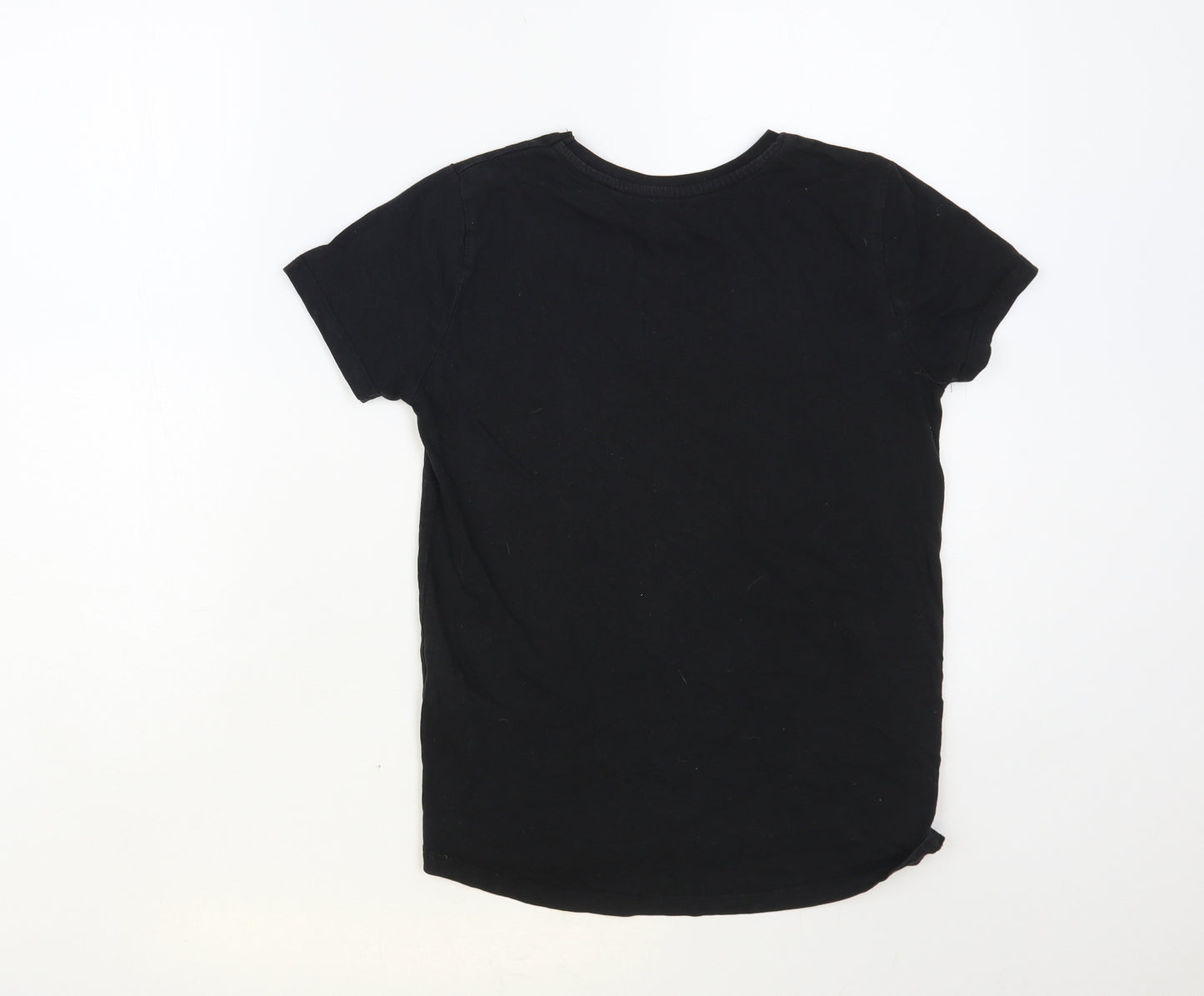 Primark Boys Black Cotton Pullover T-Shirt Size 9-10 Years Crew Neck Pullover - Marvel