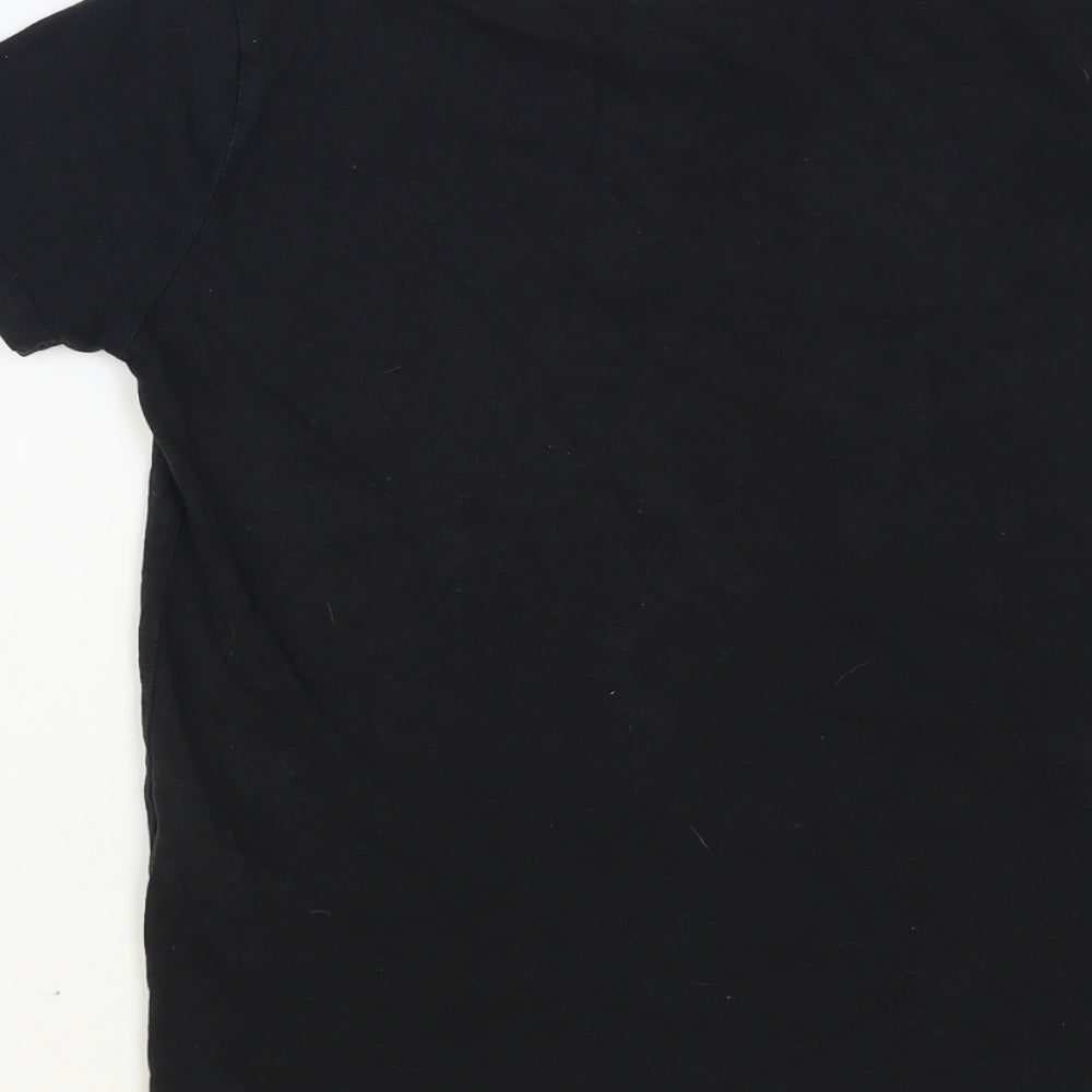 Primark Boys Black Cotton Pullover T-Shirt Size 9-10 Years Crew Neck Pullover - Marvel