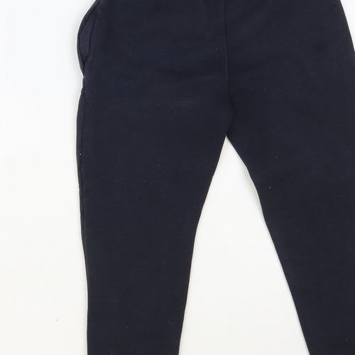 NEXT Boys Blue Cotton Jogger Trousers Size 6 Years Regular Drawstring