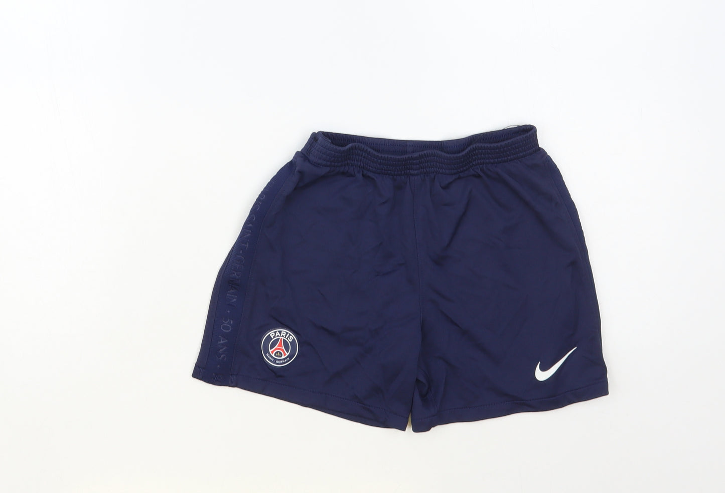 Nike Boys Blue Polyester Sweat Shorts Size 7-8 Years Regular - Paris Saint Germain