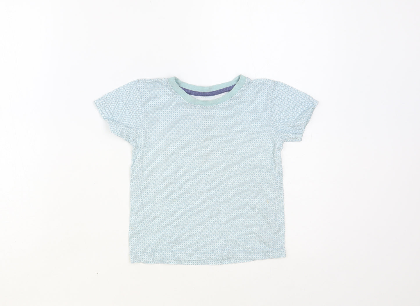 Matalan Baby Blue Geometric Cotton Pullover T-Shirt Size 18-24 Months Crew Neck Pullover