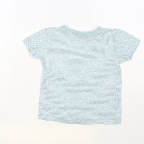 Matalan Baby Blue Geometric Cotton Pullover T-Shirt Size 18-24 Months Crew Neck Pullover