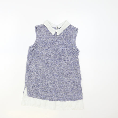 Atmosphere Womens Blue Viscose Basic Blouse Size 6 Collared