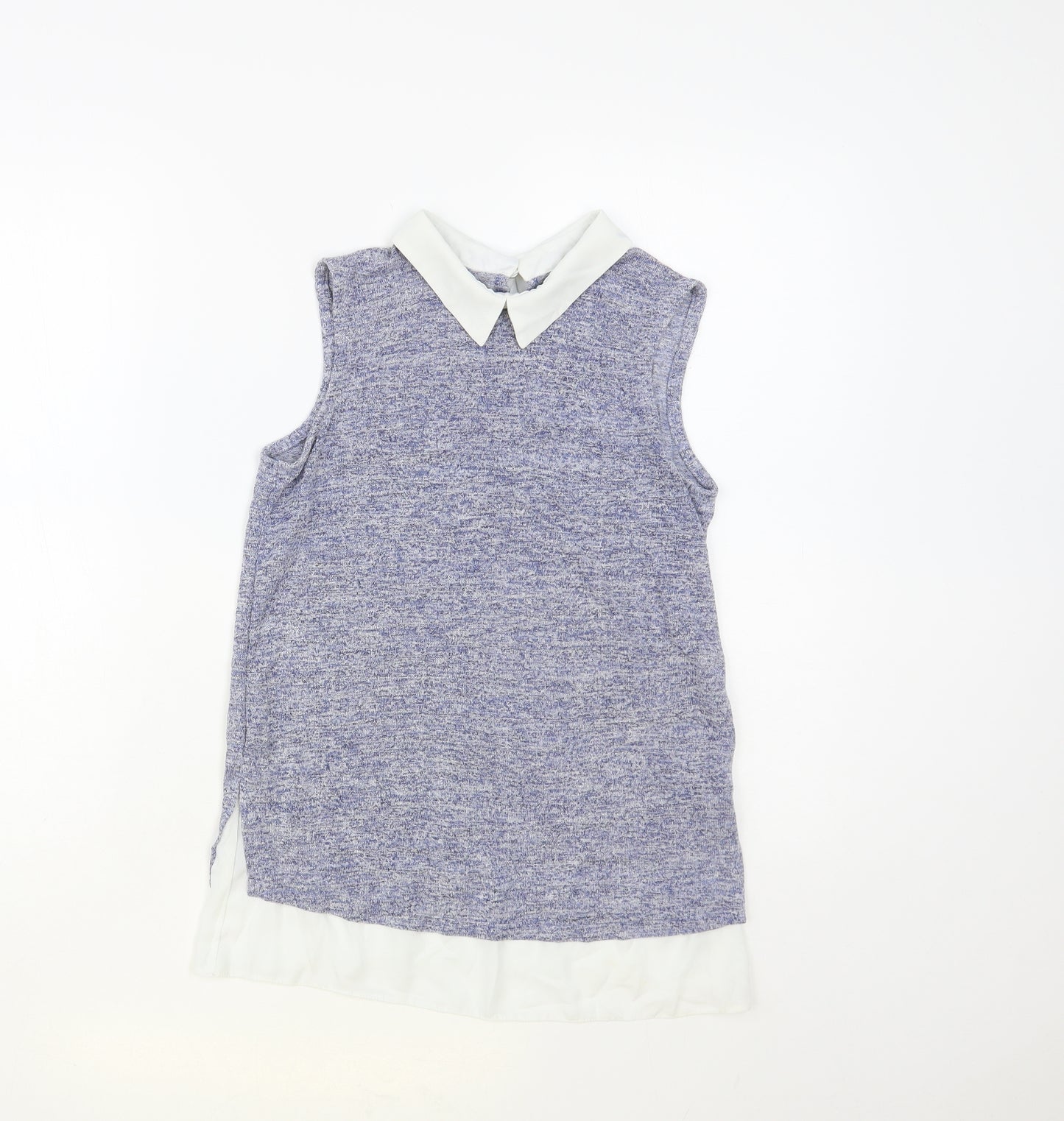 Atmosphere Womens Blue Viscose Basic Blouse Size 6 Collared