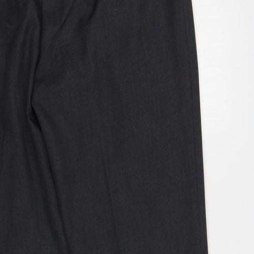 TU Mens Grey Polyester Dress Pants Trousers Size 34 in L29 in Regular Button