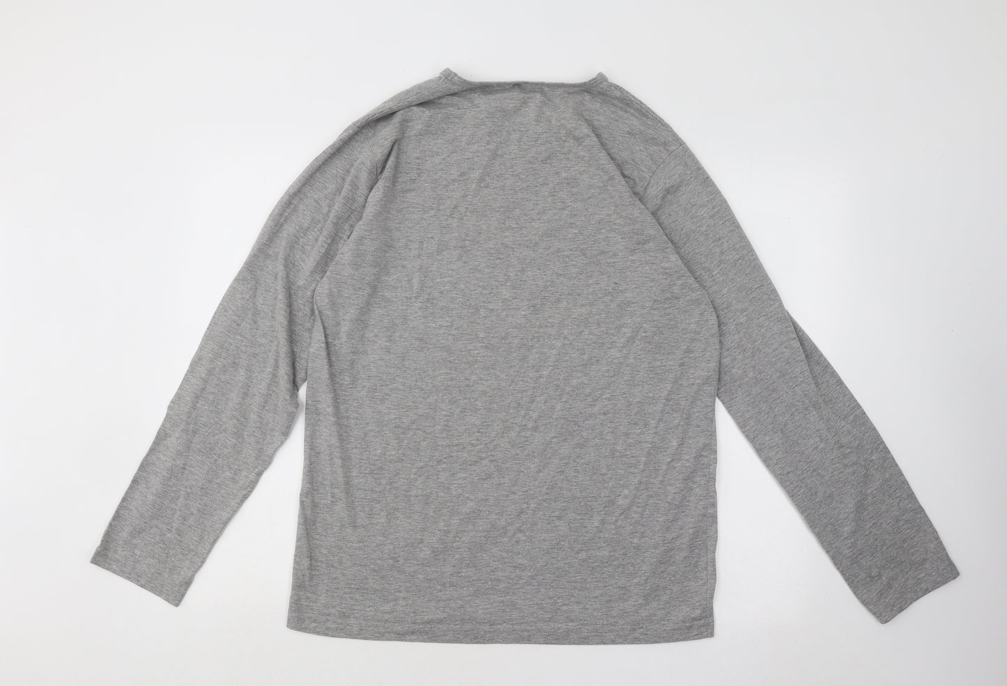 Lyle & Scott Mens Grey Cotton T-Shirt Size L Round Neck