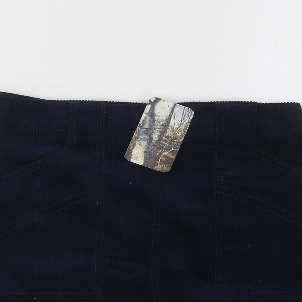 BDG Womens Blue Cotton A-Line Skirt Size XS Zip