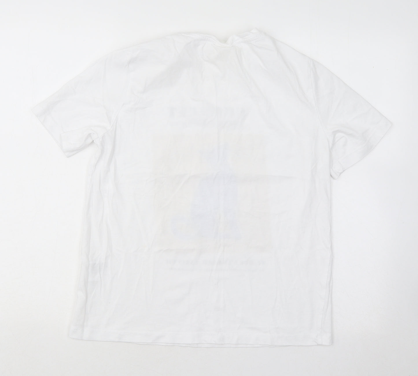 H&M Womens White Cotton Basic T-Shirt Size S Round Neck - Choquet Paris