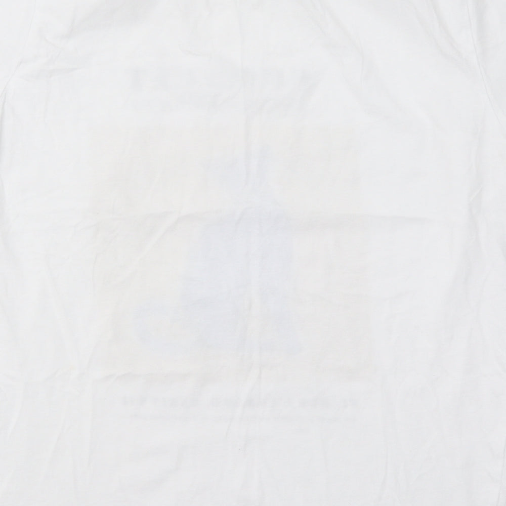 H&M Womens White Cotton Basic T-Shirt Size S Round Neck - Choquet Paris