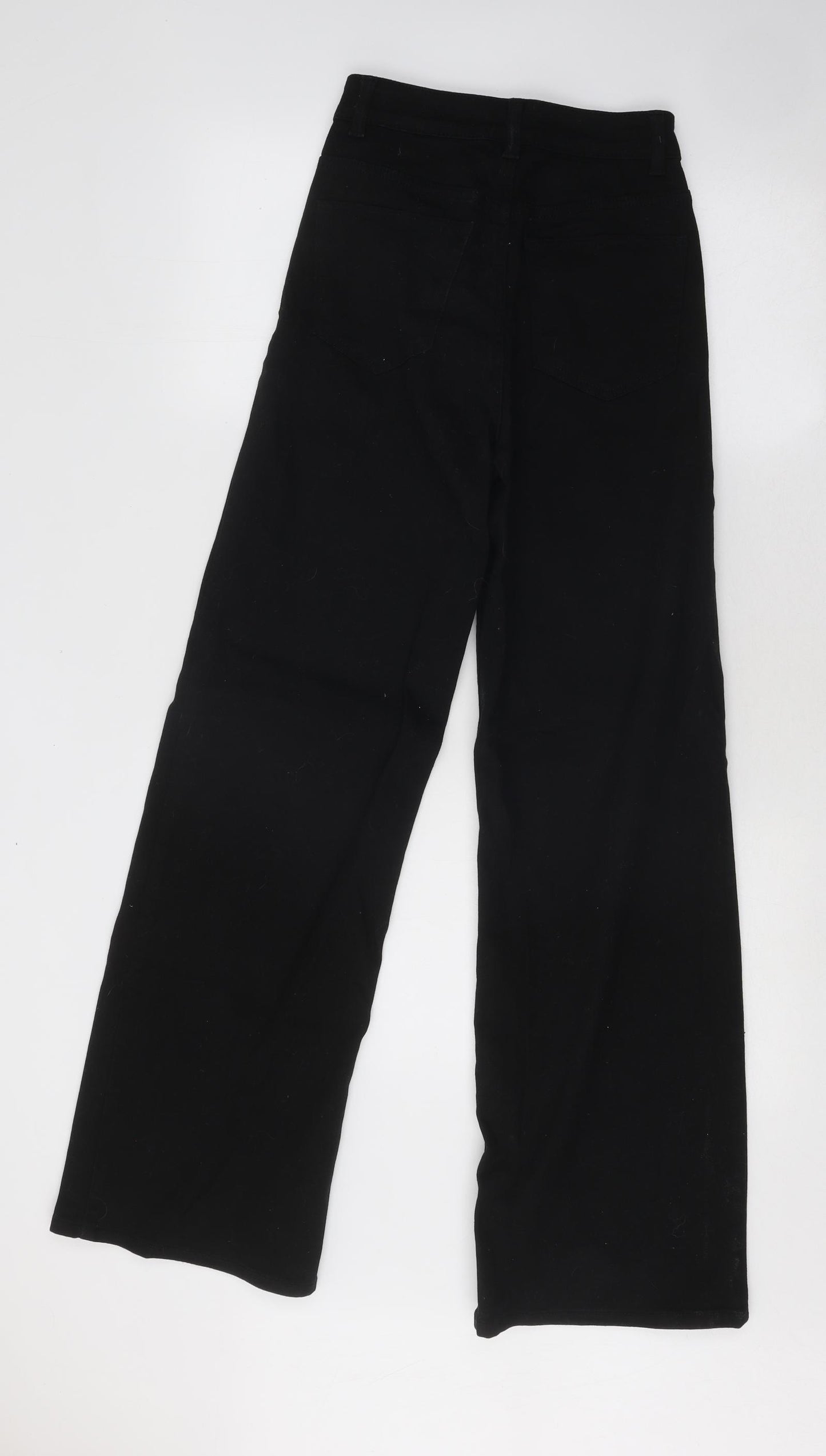Divided by H&M Womens Black Cotton Wide-Leg Jeans Size L30 in
