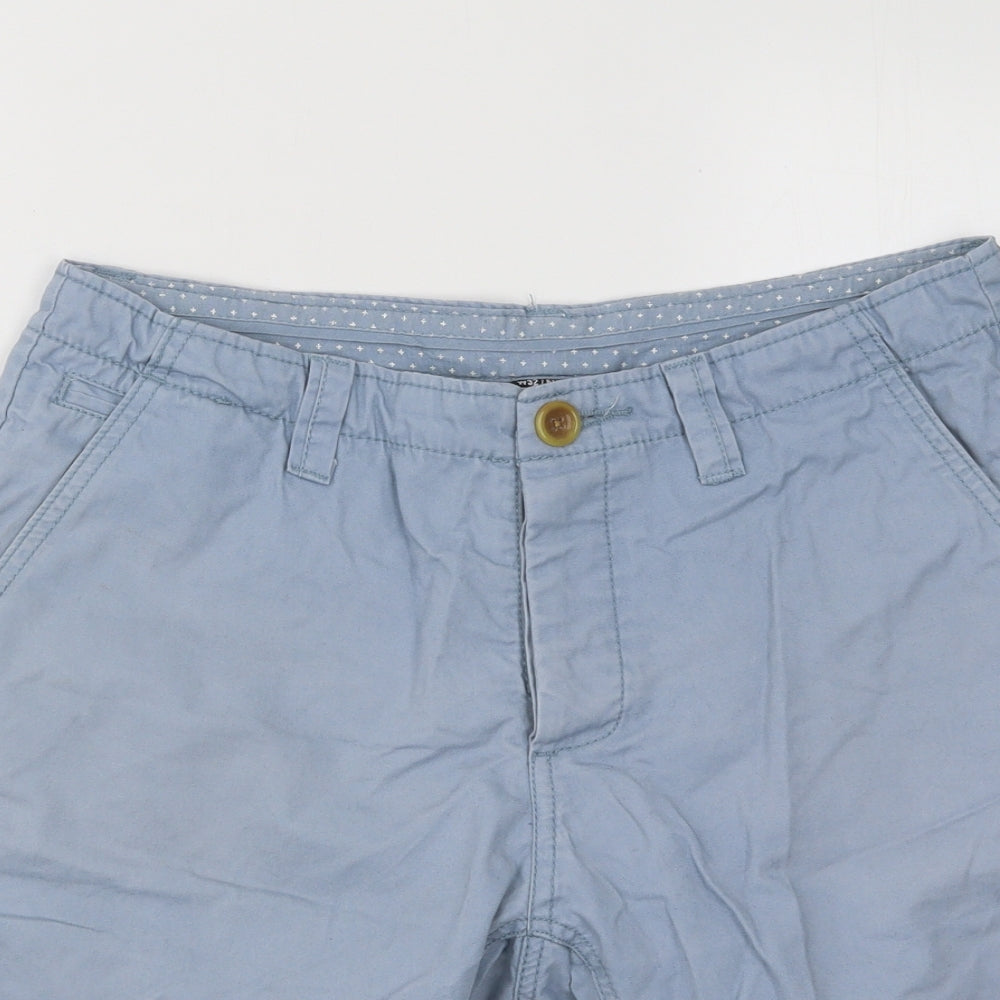 Cedar Wood State Mens Blue Cotton Chino Shorts Size 32 in Regular Button