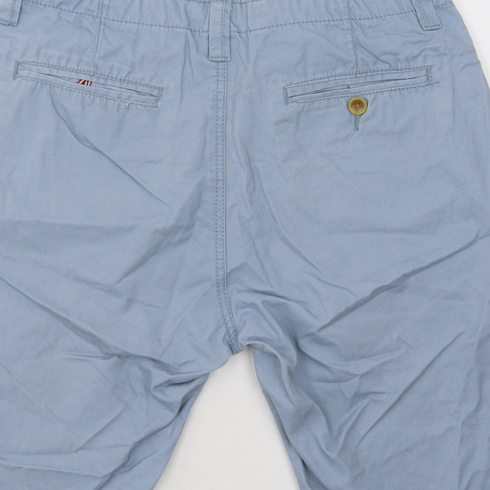 Cedar Wood State Mens Blue Cotton Chino Shorts Size 32 in Regular Button
