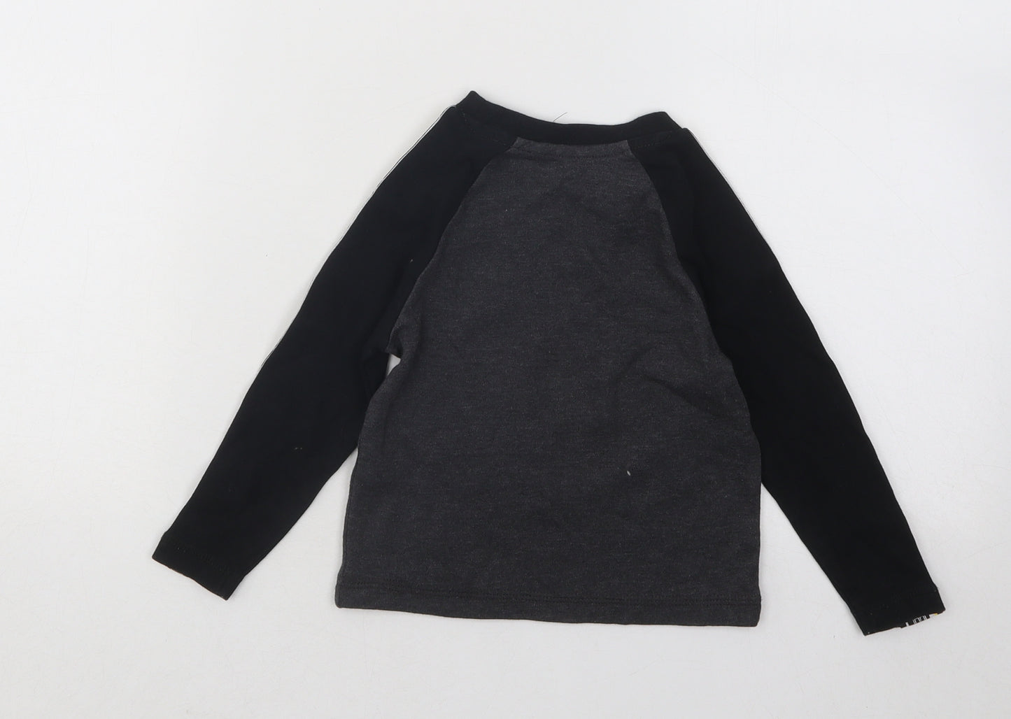 George Boys Grey Cotton Basic T-Shirt Size 12-18 Months Round Neck Pullover - Pudsey Bear Children in Need