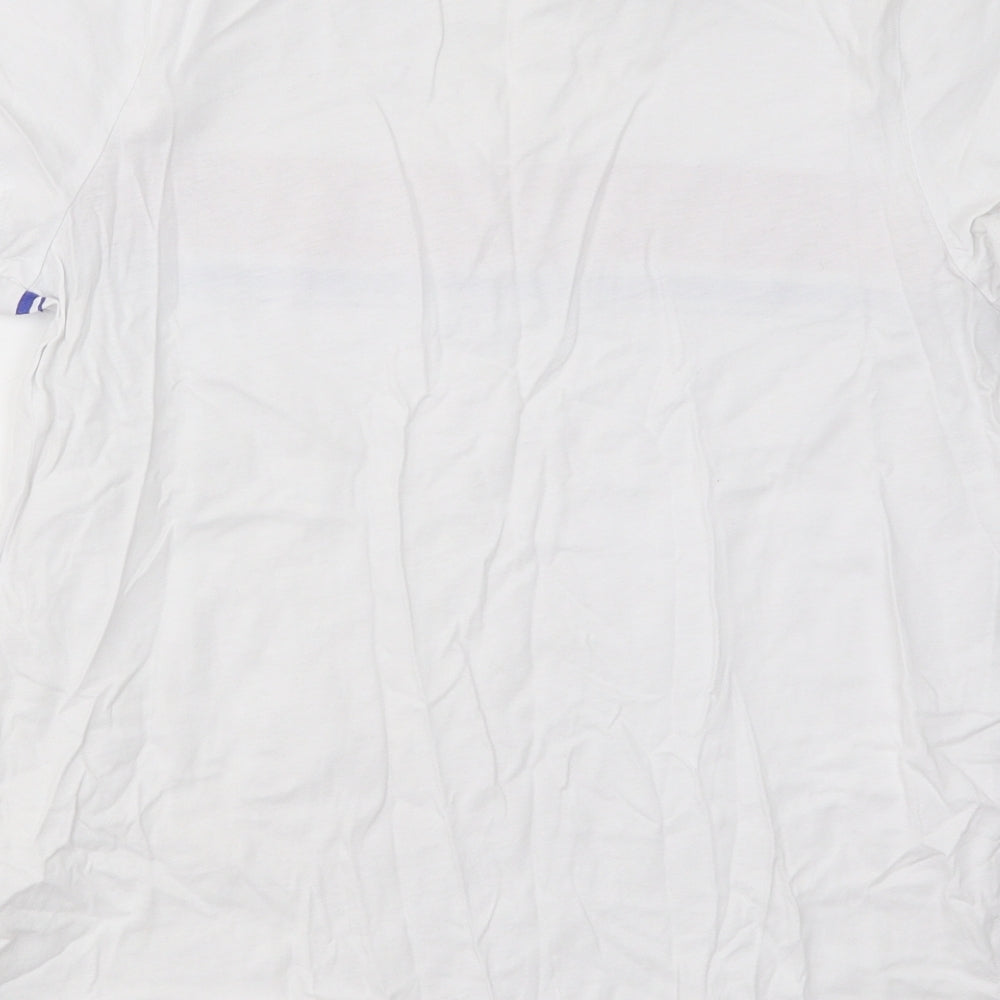 Primark Womens White Cotton Basic T-Shirt Size 6 Round Neck - Amour Paris
