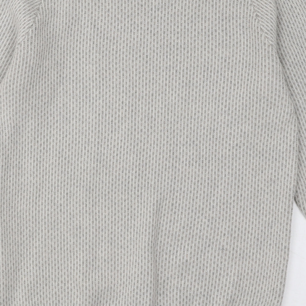NEXT Mens Grey Round Neck Acrylic Pullover Jumper Size M