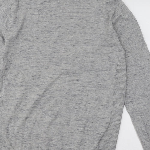 River Island Mens Grey Round Neck Cotton Pullover Jumper Size M