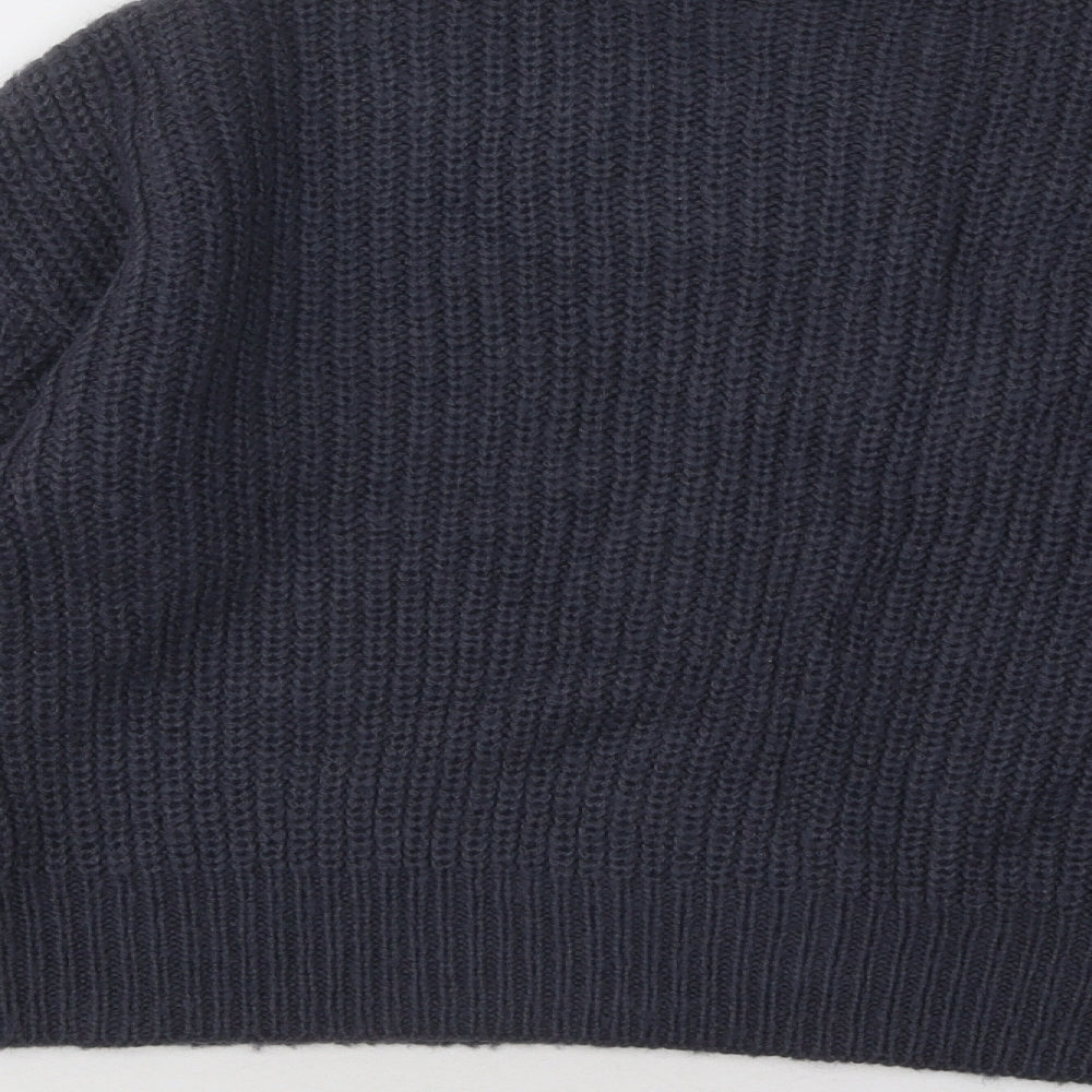 New Look Girls Blue Mock Neck Acrylic Pullover Jumper Size 14-15 Years Pullover