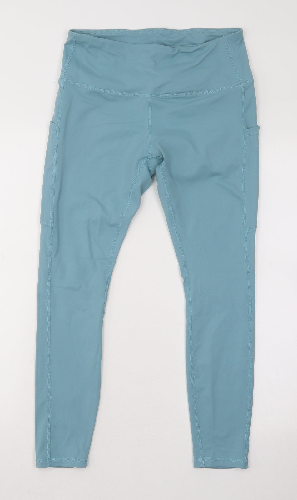 Preworn Womens Blue Nylon Compression Trousers Size M L24 in Regular Pullover