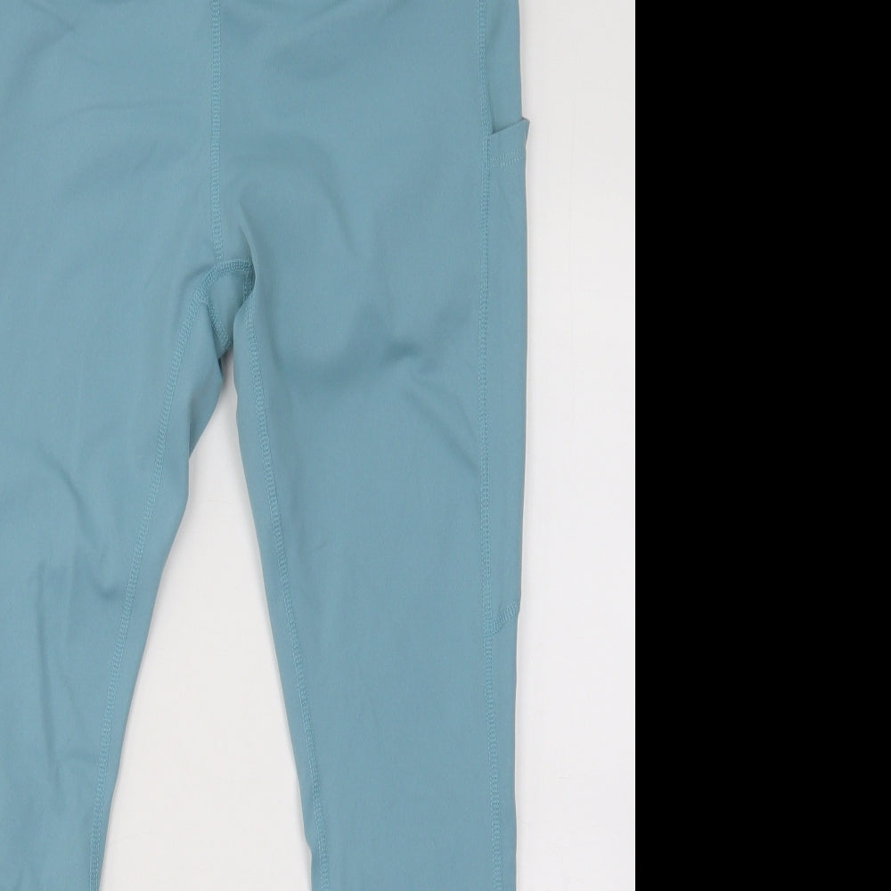 Preworn Womens Blue Nylon Compression Trousers Size M L24 in Regular Pullover