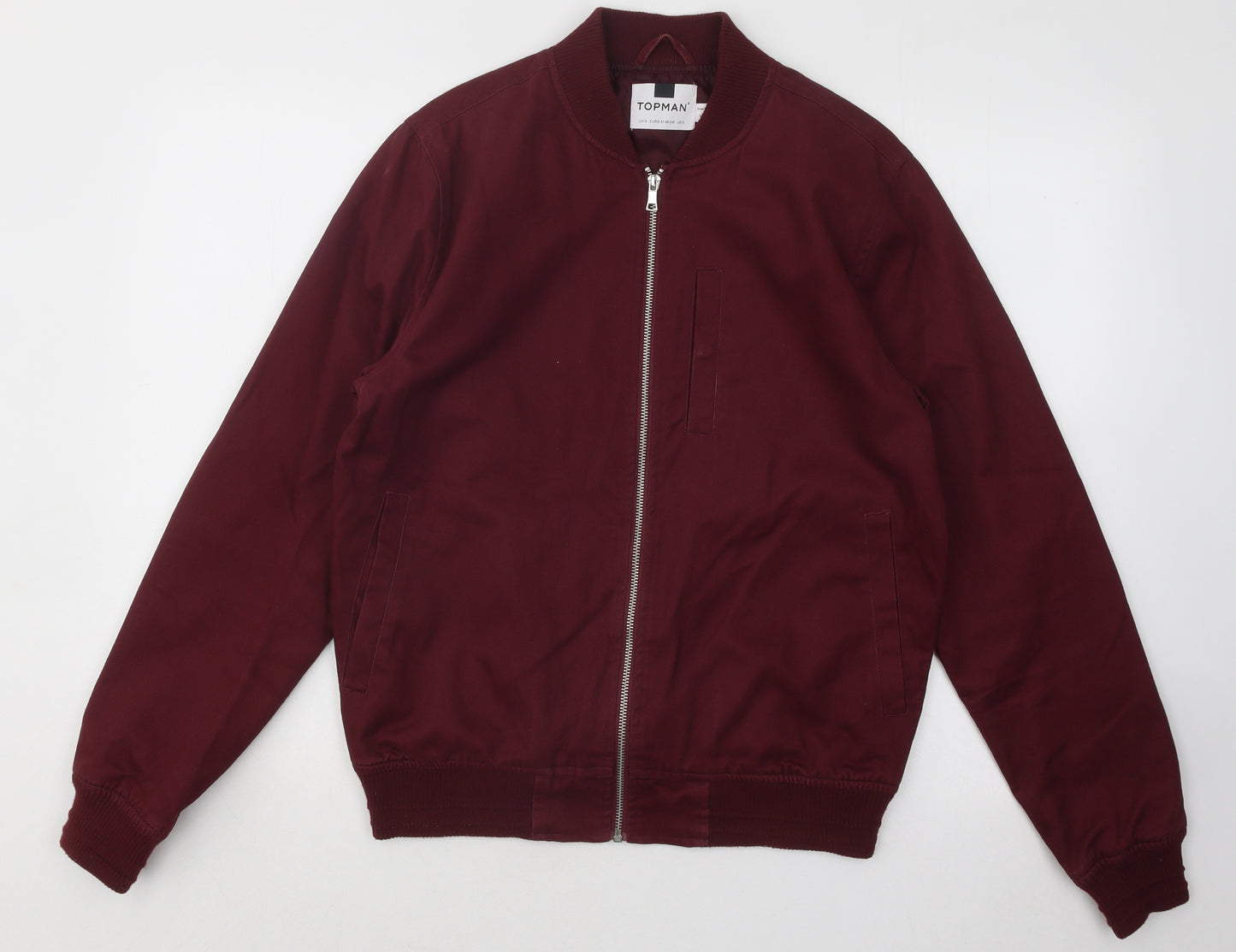 Topman Mens Purple Bomber Jacket Jacket Size S Zip