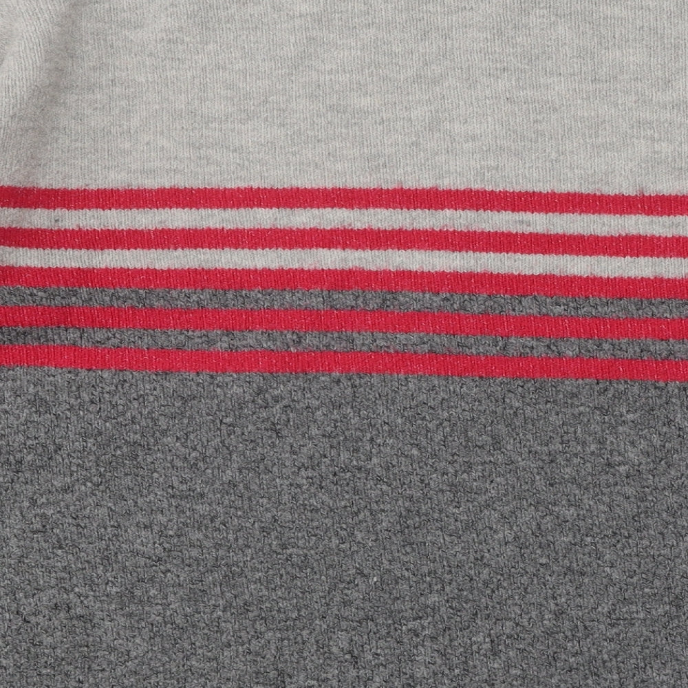 Marks and Spencer Womens Multicoloured Round Neck Striped Acrylic Pullover Jumper Size XL