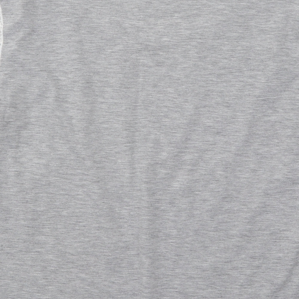 SheIn Womens Grey Cotton Basic T-Shirt Size M Round Neck