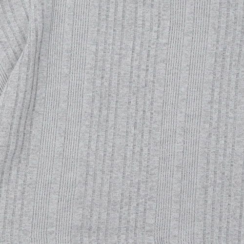 SheIn Womens Grey Round Neck Polyester Pullover Jumper Size S