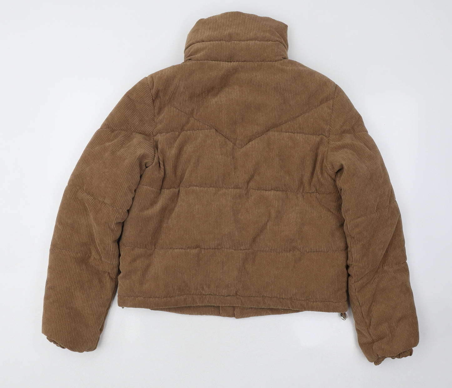 Softy Womens Brown Puffer Jacket Jacket Size S Zip