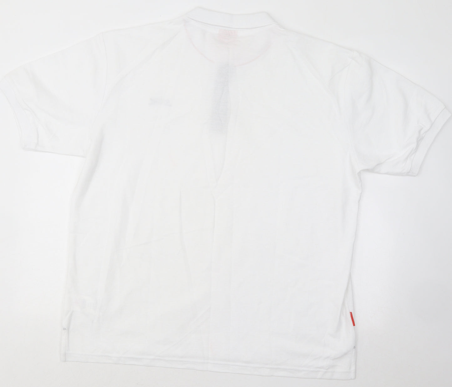 Slazenger Mens White Cotton Polo Size 2XL Collared Button
