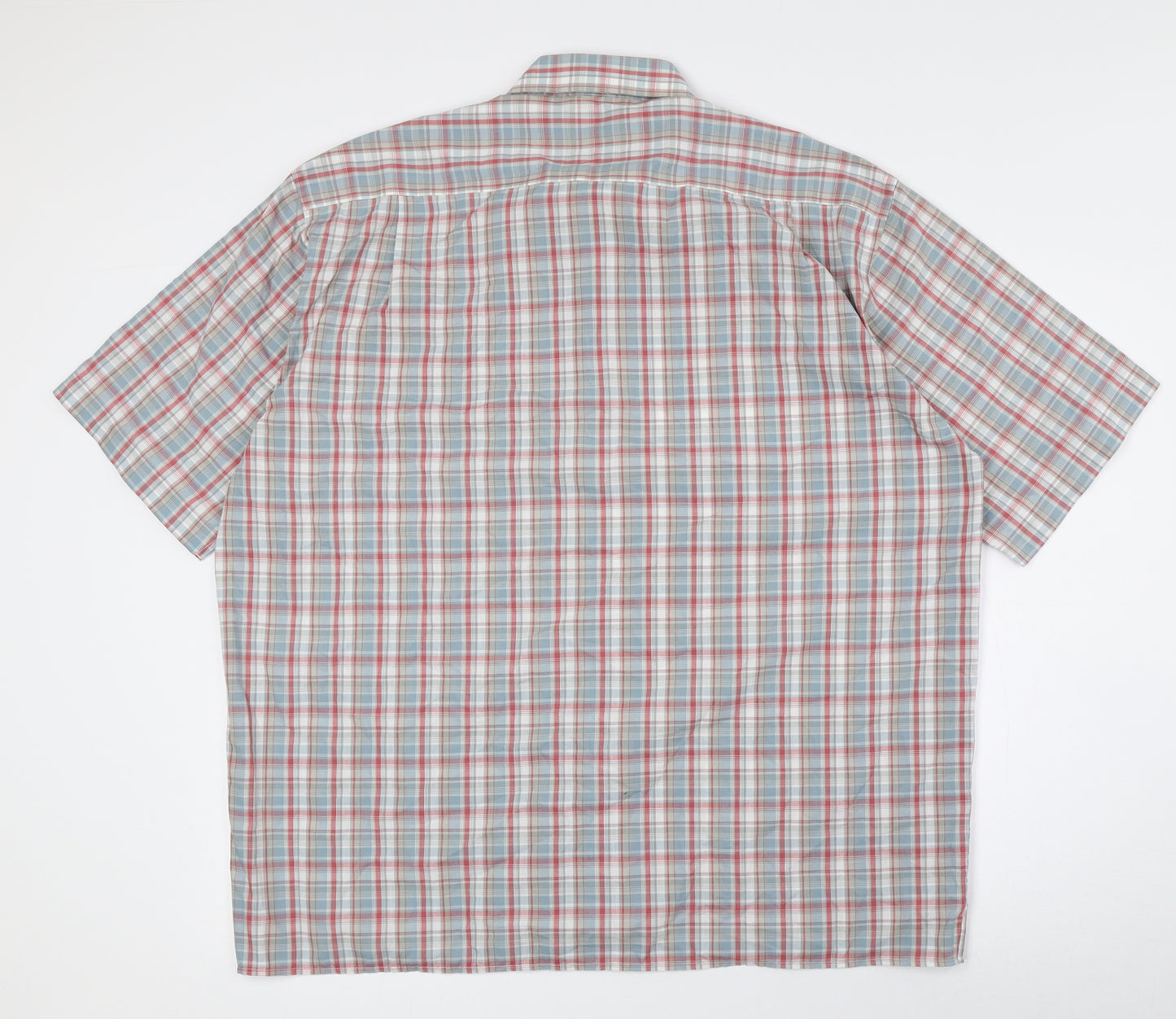 Marks and Spencer Mens Multicoloured Check Cotton Button-Up Size 42 Collared Button - 42cm, 16.5