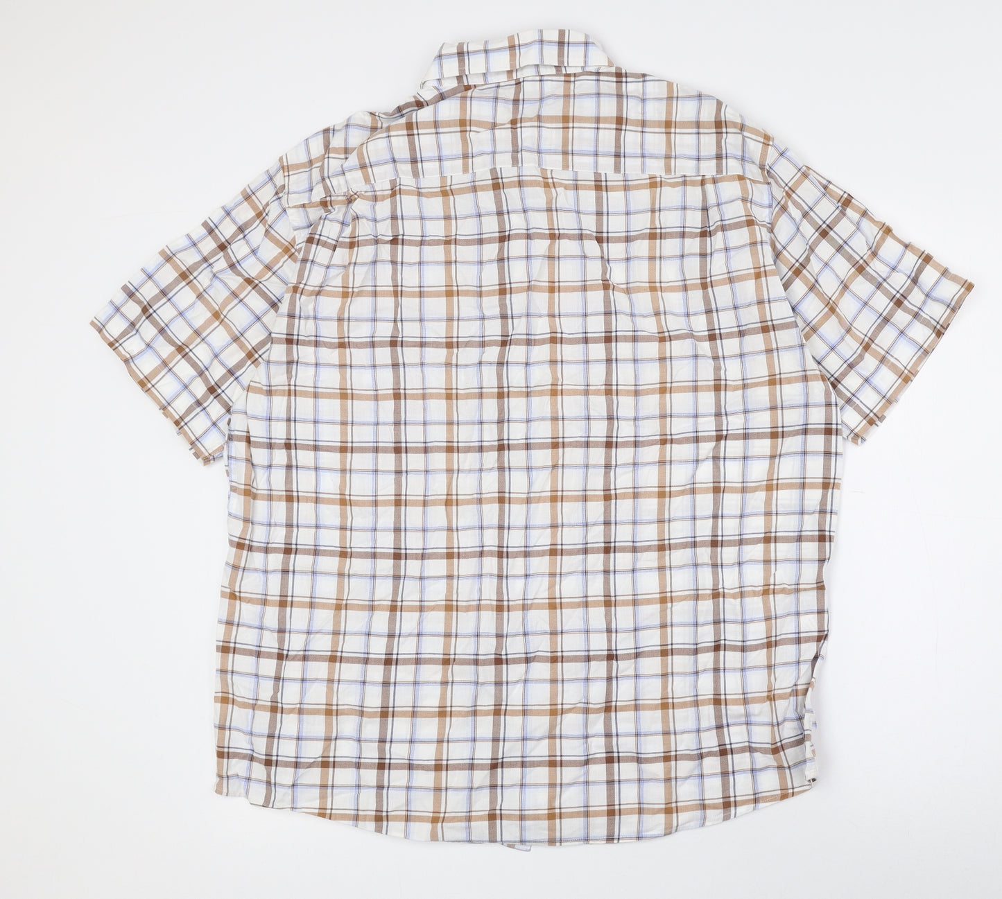 Blue Harbour Mens Multicoloured Check Cotton Button-Up Size L Collared Button