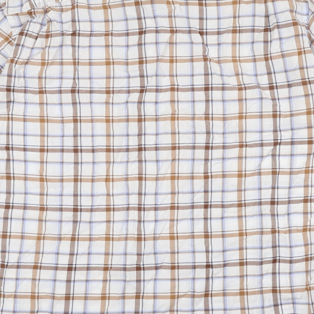 Blue Harbour Mens Multicoloured Check Cotton Button-Up Size L Collared Button