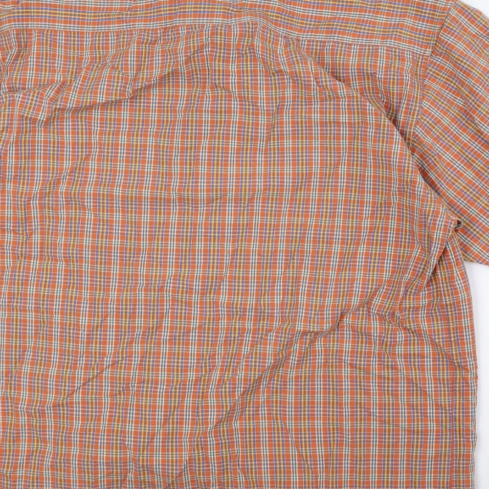 First Avenue Classics Mens Multicoloured Check Cotton Button-Up Size L Collared Button