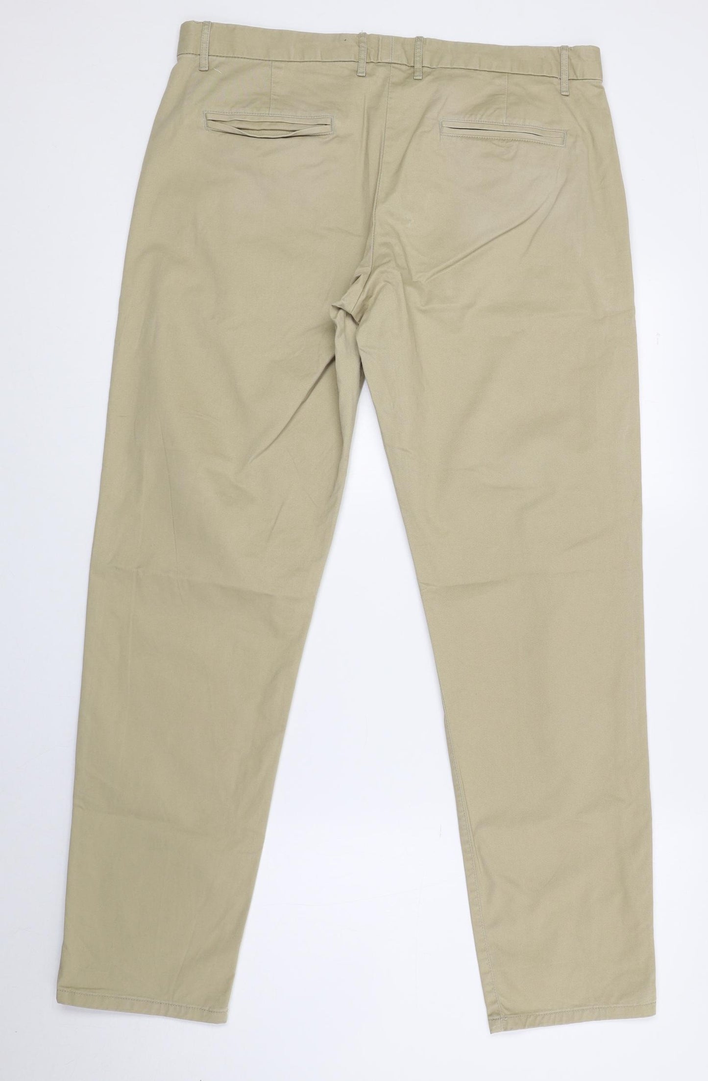 Gap Womens Green Cotton Chino Trousers Size 12 L29 in Regular Zip