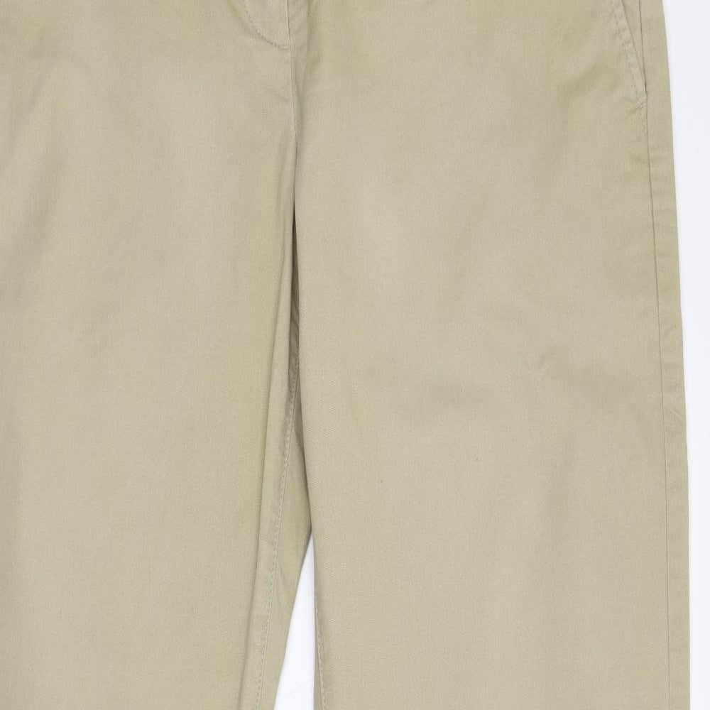 Gap Womens Green Cotton Chino Trousers Size 12 L29 in Regular Zip