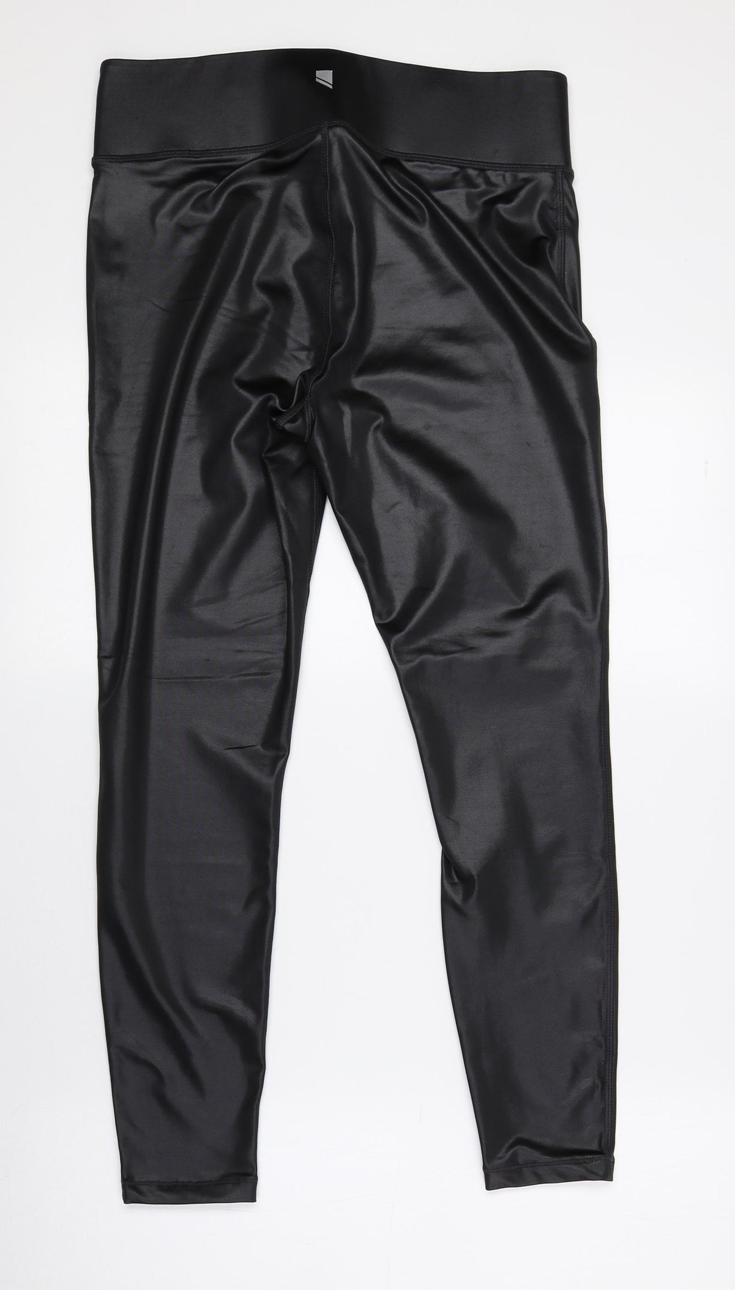 George Womens Black Polyester Carrot Leggings Size 12 L24.5 in - Faux Leather