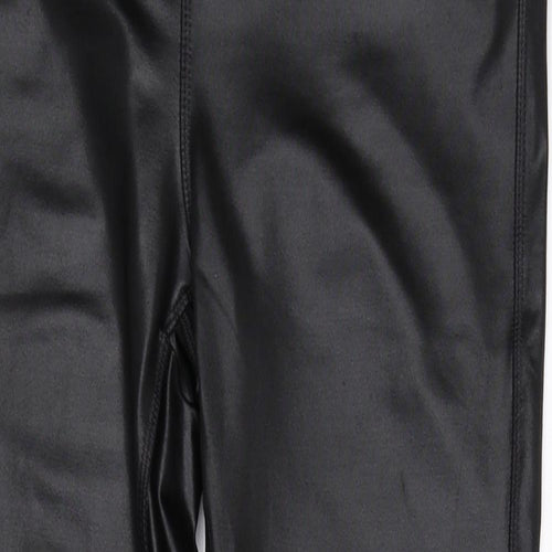 George Womens Black Polyester Carrot Leggings Size 12 L24.5 in - Faux Leather